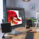 Kanto SE2 Small Elevated Desktop Speaker Stands Black Black