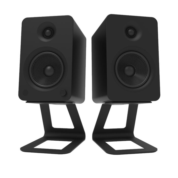 Kanto SE6 Large Elevated Desktop Speaker Stands Black Black
