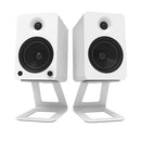 Kanto SE6 Large Elevated Desktop Speaker Stands White White