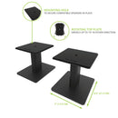 Kanto SP6 Heavy Duty Speaker Stands 6 Inch Black Black