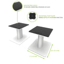 Kanto SP6 Heavy Duty  Speaker Stands 6 Inch White White