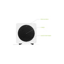 Kanto SUB8 Vinyl Subwoofer Matte White Matte White