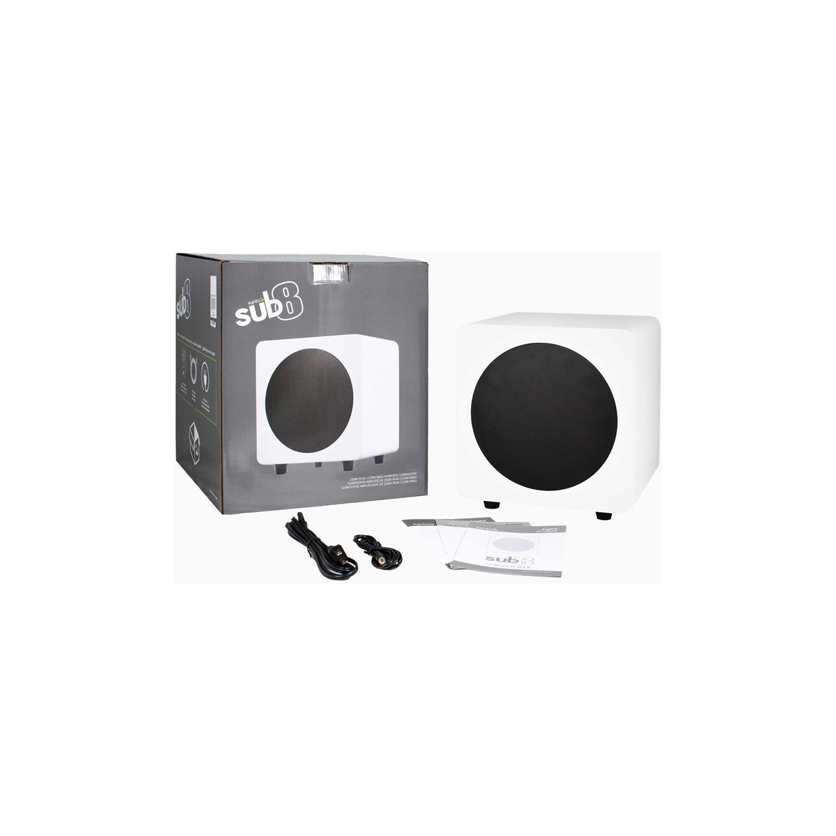 Kanto SUB8 Vinyl Subwoofer Matte White Matte White