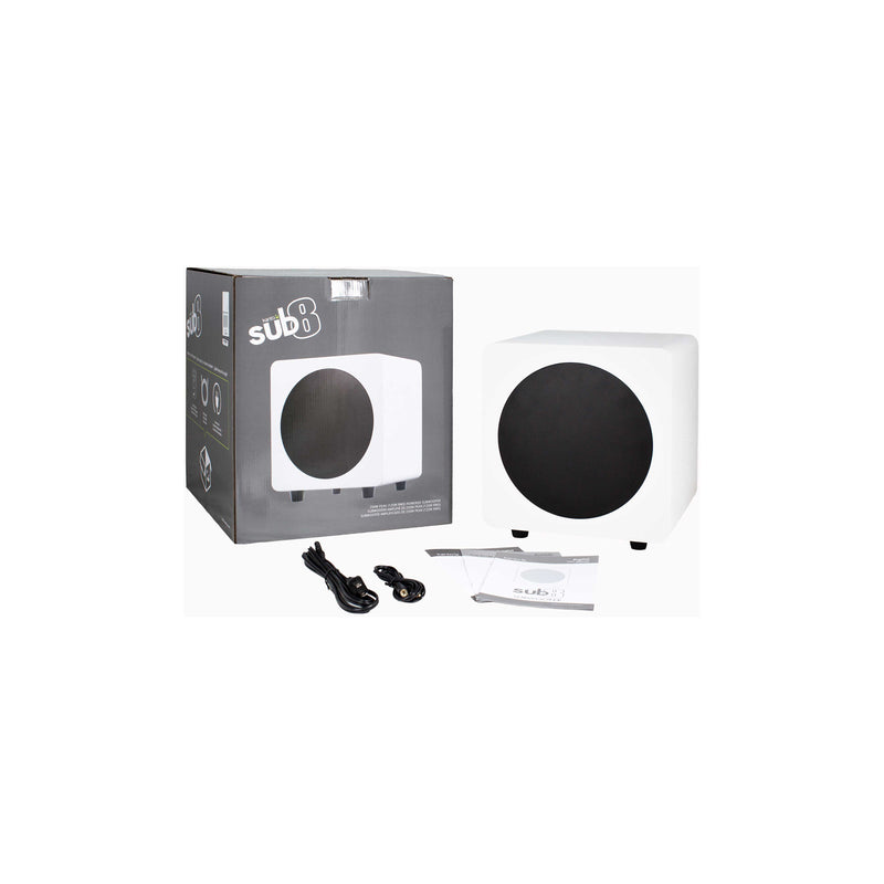 Kanto SUB8 Vinyl Subwoofer Matte White Matte White