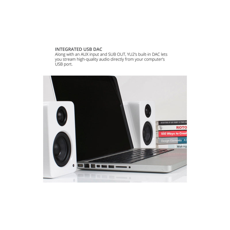 Kanto YU2 Powered Desktop Speakers Matte Black Matte Black