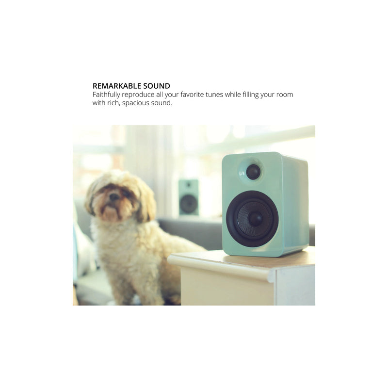 Kanto YU4 Powered Bookshelf Speakers With Bluetooth Matte White Matte White