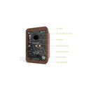 Kanto YU4 Powered Bookshelf Speakers With Bluetooth Walnut Walnut