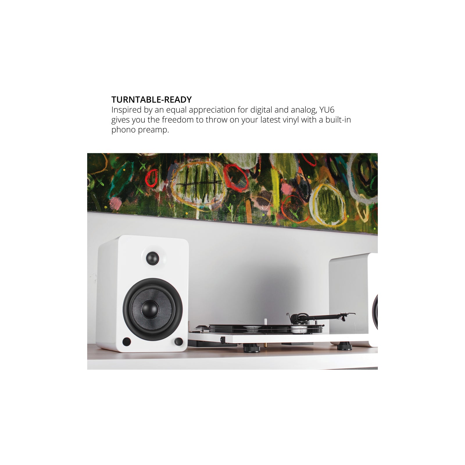 Kanto YU6 Powered Bookshelf Speakers With Bluetooth Bamboo Bamboo