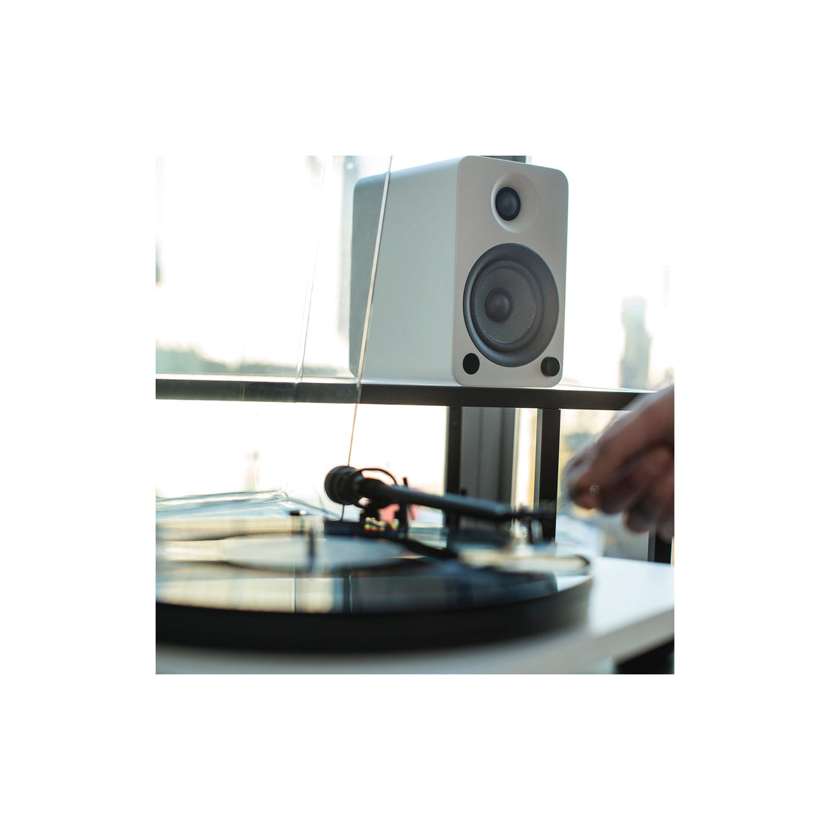 Kanto YU6 Powered Bookshelf Speakers With Bluetooth Matte Black Matte Black