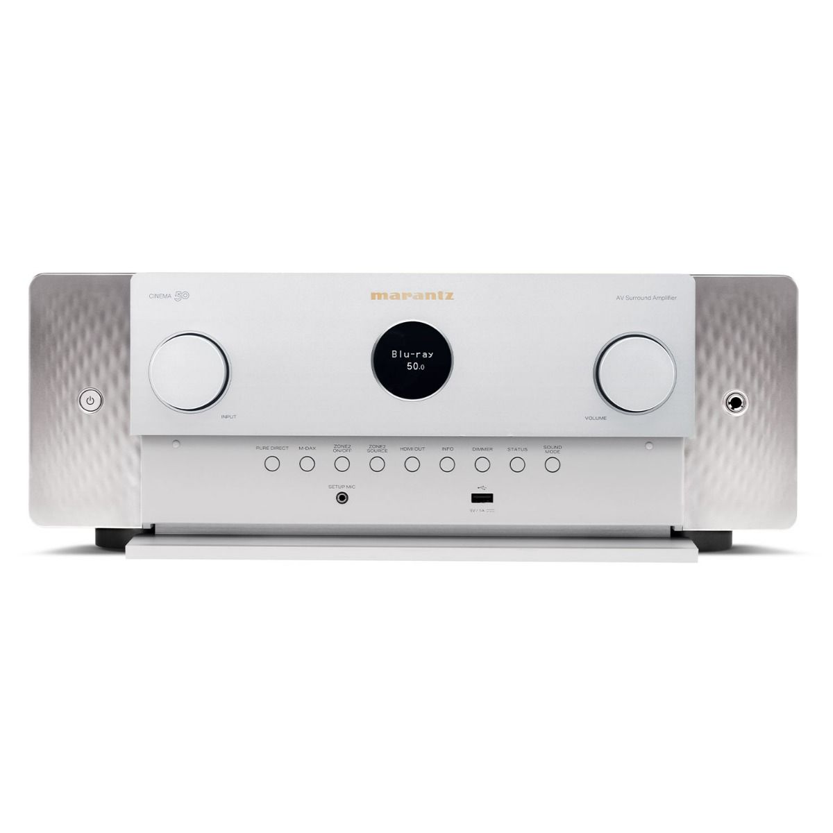 Marantz Cinema 50 Premium 9.4 Channel AV Amplifier 110W 8K and 6 HDMI Inputs Silver Gold Silver