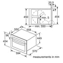 Neff C1AMG84G0B N 50 Built-in microwave oven with hot air 60 x 45 cm Graphite-Grey