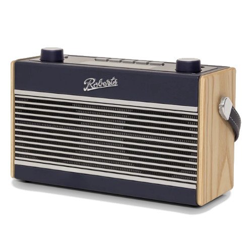 Roberts Rambler BTS DAB DAB+ FM RDS Stereo Digital Radio with Bluetooth Alarms and ECO Power Saving Mode Navy Blue Navy Blue