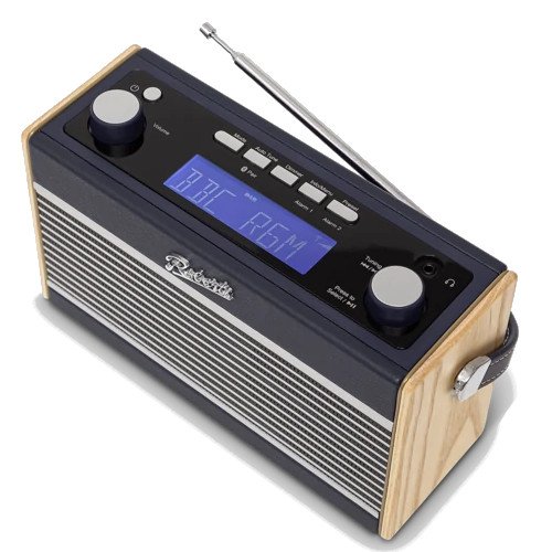 Roberts Rambler BTS DAB DAB+ FM RDS Stereo Digital Radio with Bluetooth Alarms and ECO Power Saving Mode Navy Blue Navy Blue