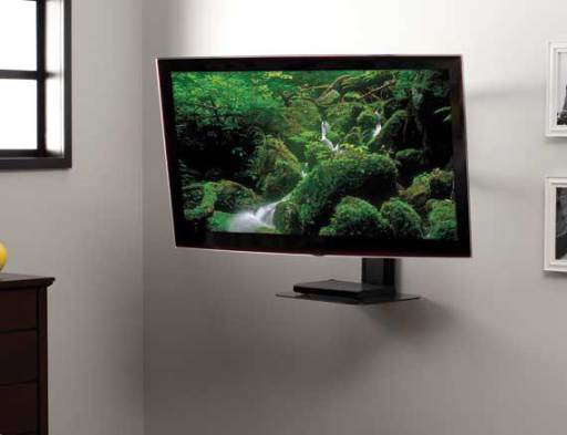 SANUS VMF322-B2 Super Slim Full-Motion Mount for 32inch – 50inch flat-panel TVs Black Black