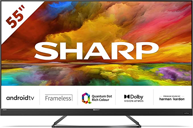 Sharp 4T-C55EQ3KM2AG 55 Inch 4K Ultra HD Smart TV Quantum Dot - Sharp ...