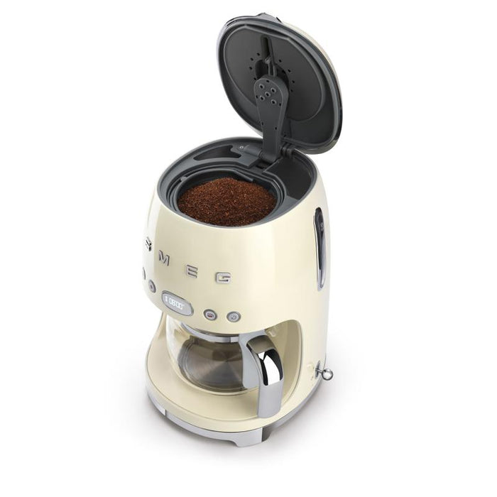 Smeg DCF02CRUK 50s Retro Style Drip Coffee Machine Cream Cream