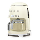Smeg DCF02CRUK 50s Retro Style Drip Coffee Machine Cream Cream