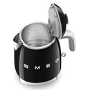 SMEG KLF05BLUK 50s Retro Style Mini Kettle Black Black