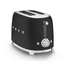SMEG TSF01BLMUK 50s Retro Style 2 Slice Toaster Matte Black Matte Black
