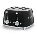SMEG TSF03BLUK Four Slice Toaster in Black Black