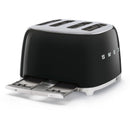 SMEG TSF03BLUK Four Slice Toaster in Black Black