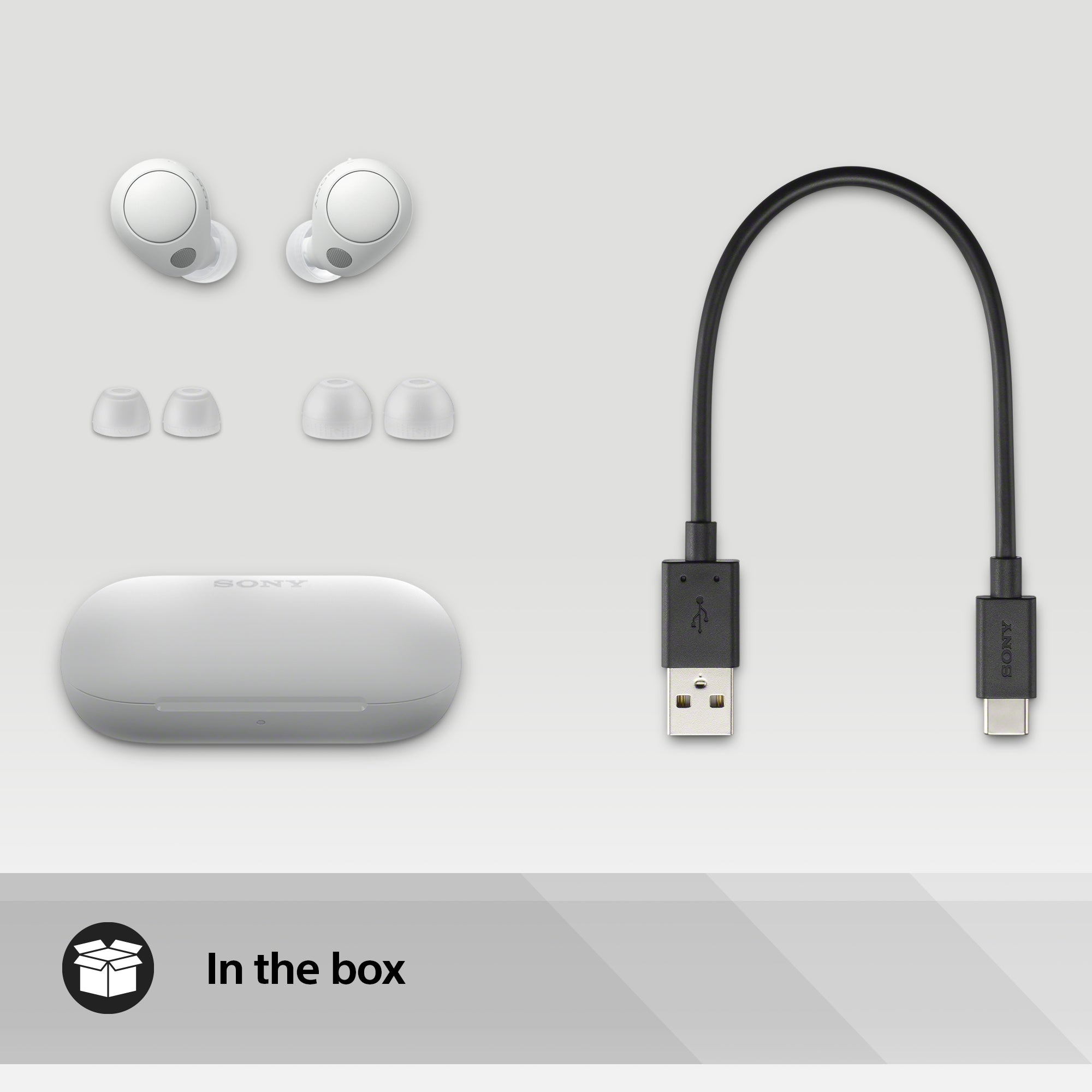 Sony WFC700NW Wireless Noise Cancelling Earbuds White White