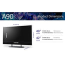 Sony XR42A90KU A90K BRAVIA XR MASTER Series OLED 4K Ultra HD High Dynamic Range HDR Smart TV Google TV 42 inch