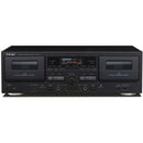 Teac W1200 Twin Cassette Deck with Microphone Mixing and USB Output Black