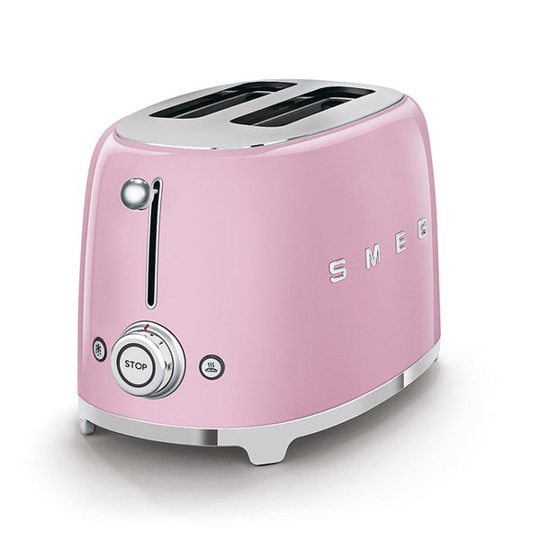 SMEG TSF01PKUK 50s Retro Style 2 Slice Toaster Pink