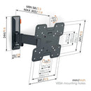 Vogels Comfort TVM 3225 Full Motion TV Wall Mount for TVs from 19 to 43 inches Black