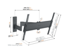Vogels Quick TVM 1645 Full-Motion TV Wall Mount for TVs from 40 to 77 inches Black