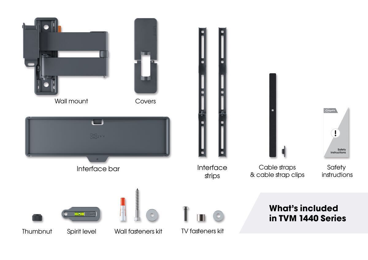 Vogels TVM 1445 Full-Motion TV Wall Mount for TVs from 32 to 65 inches Black