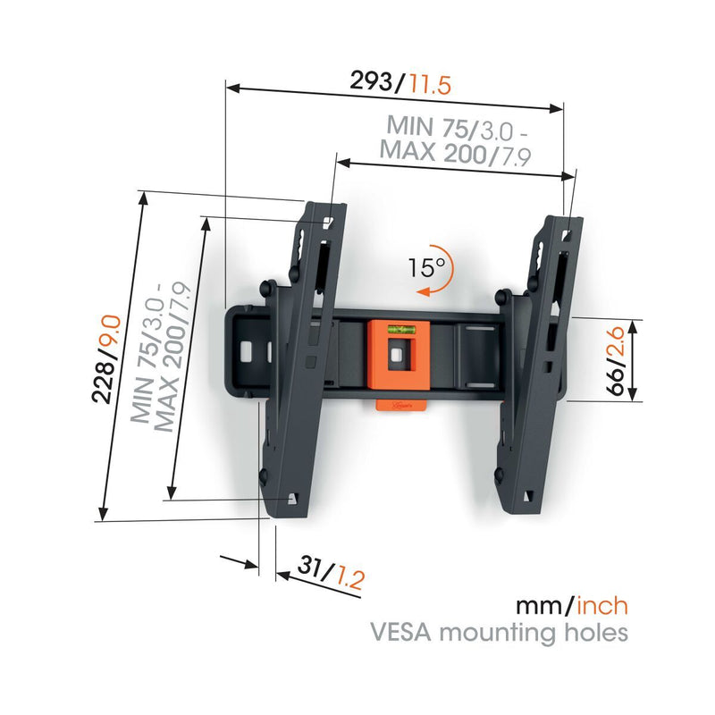 Vogels TVM 1215 Tilting TV Wall Mount for TVs from 19 to 43 inches