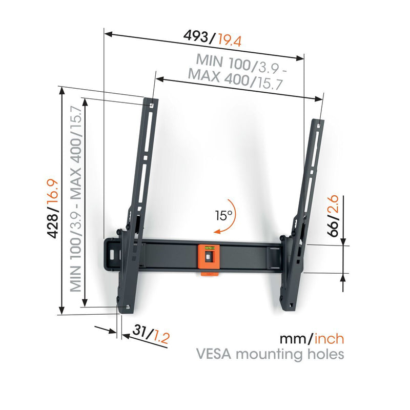 Vogels TVM 1415 Tilting TV Wall Mount for TVs from 32 to 65 inches
