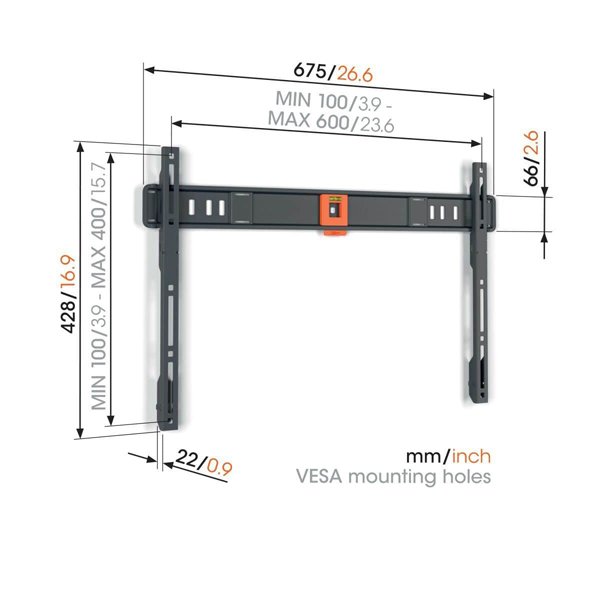 Vogels TVM 1605 Fixed TV Wall Mount for TVs from 40 to 100 inches