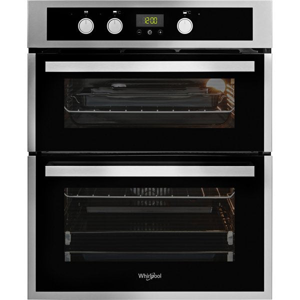 Whirlpool AKL 307 IX Built Under Double Oven Inox and Black Black