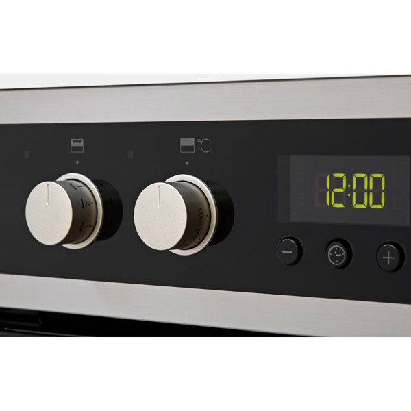 Whirlpool AKL 307 IX Built Under Double Oven Inox and Black Black